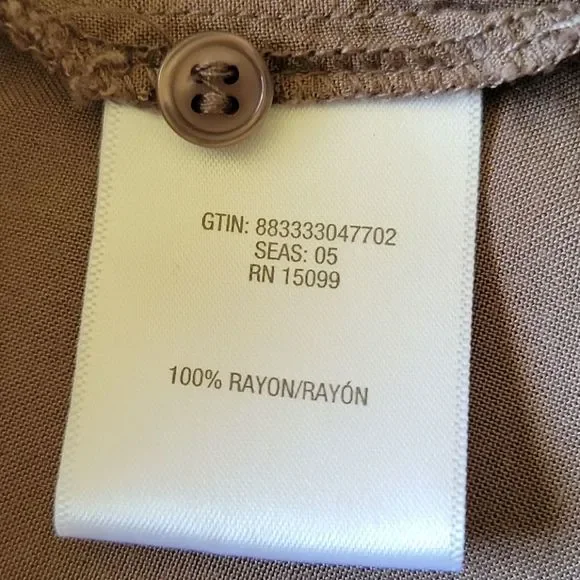 BONGO blause collar with buttons size S/C brown - Picture 12 of 12